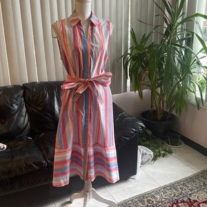 NWT New York and Company sleeveless cotton dress with the belt Size medi…